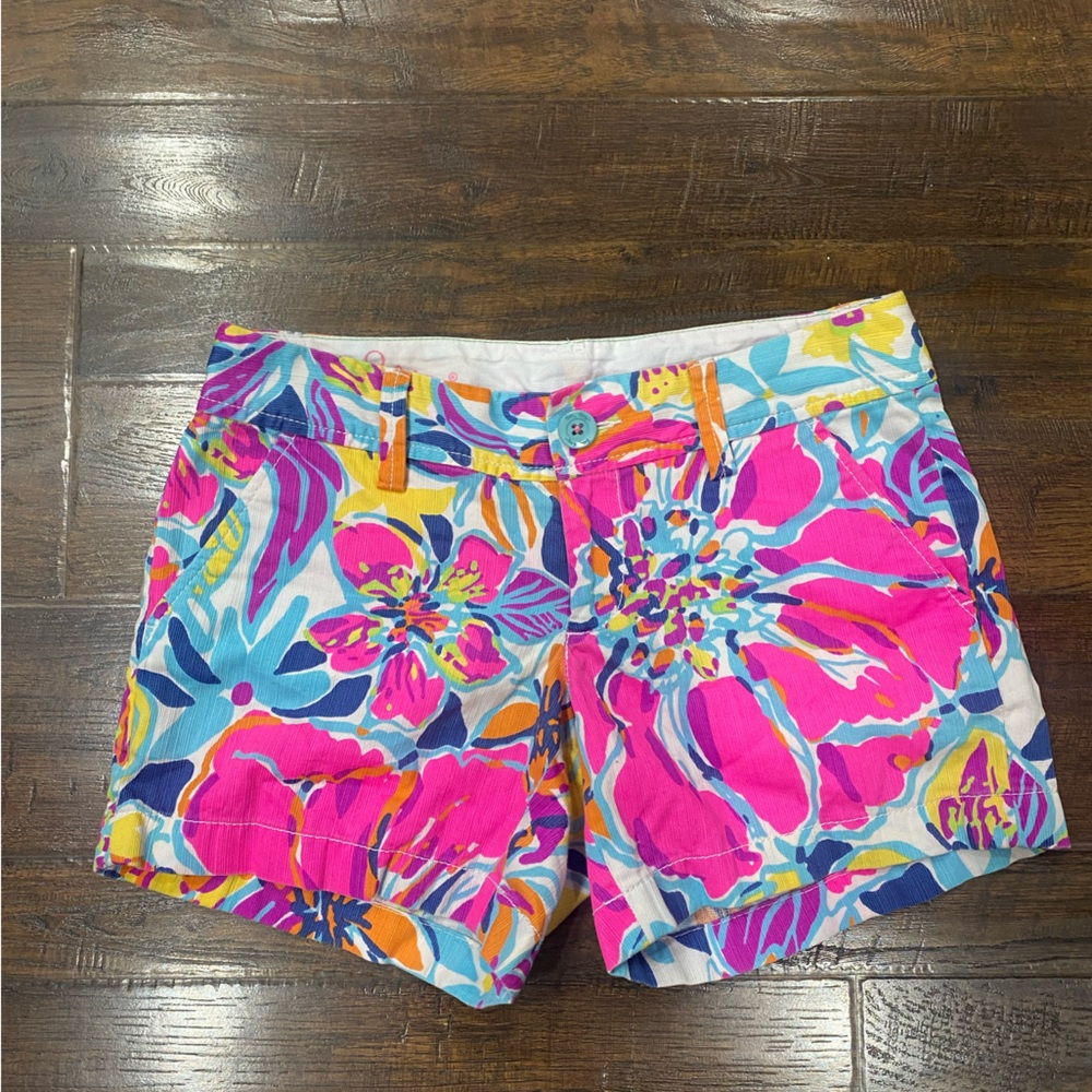 Lilly Pulitzer The Callahan Short Women Size 00 Besame Mucho Chino Shorts